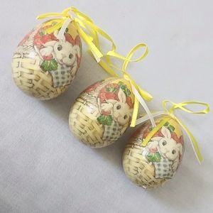 Vintage easter egg ornaments x 3